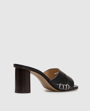 JW Anderson Черные кожаные мюли PU0036LA0071