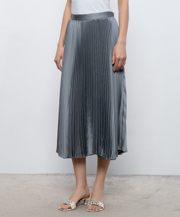 Jil Sander Сіра спідниця-плісе J04MA0104J70096 зображення 3