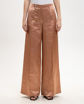 Peserico Рожеві штани з льоном з ланцюжком моніль E0435006800