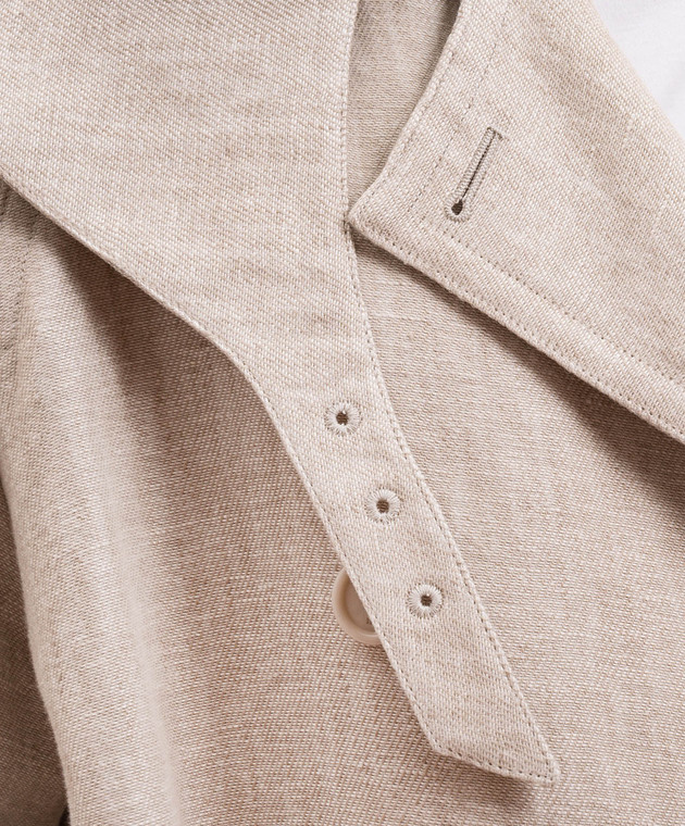 Max Mara Бежевий тренч MXSPEDAGGI з льону MXSPEDAGGI зображення 5