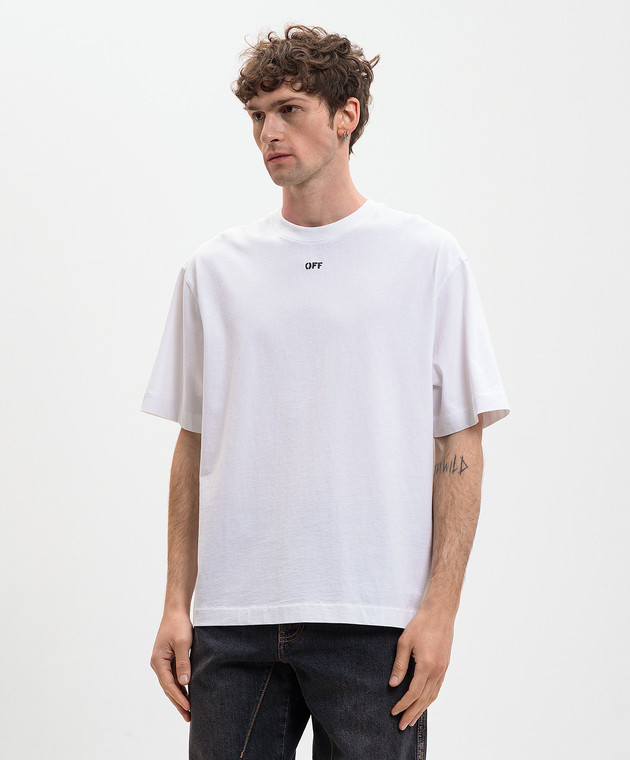 Off-White Белая футболка с эмблемой Paint Arrow 44MAA120S26J00J изображение 3