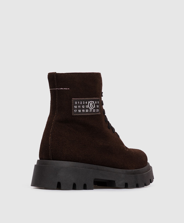 Maison Margiela MM6 Дитячі коричневі замшеві черевики 839363335 зображення 3