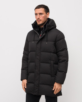 Herno Чорний подовжений пуховик PI001159U12414Z