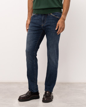 Dolce&Gabbana Сині джинси скіні з патчем логотипа GP23JDG8PN8