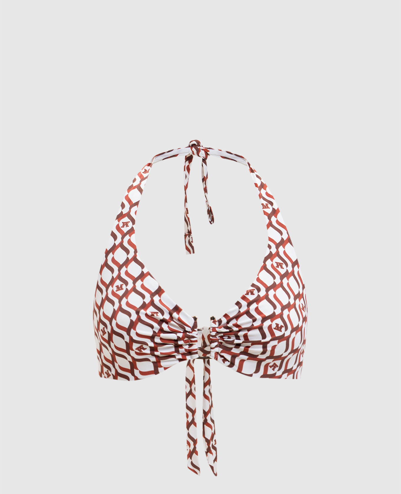 Белый лиф от купальника HARA в брендовый принт