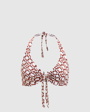 Max Mara Белый лиф от купальника HARA в брендовый принт BCHARA