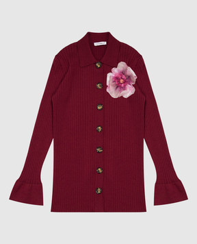Dolce&Gabbana Детский бордовый кардиган из шерсти L5KWNLJDVIX812+