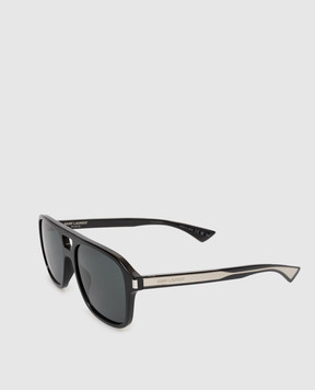 Saint Laurent Чорні сонцезахисні окуляри-авіатори 881 862875Y9967