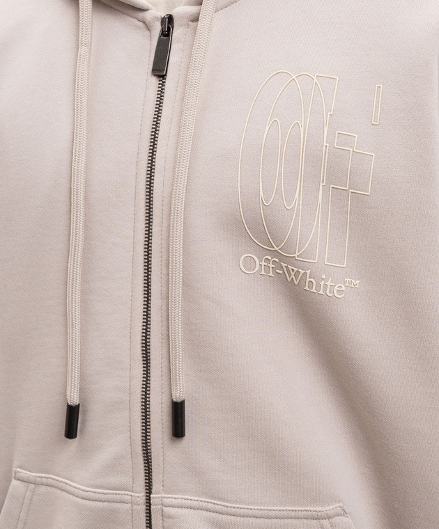 Off-White Бежева спортивна куртка Double Arrow 44MBE015S26F002 зображення 5