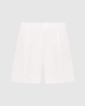 Brunello Cucinelli Белые шорты из льна с цепочкой MH527P8923
