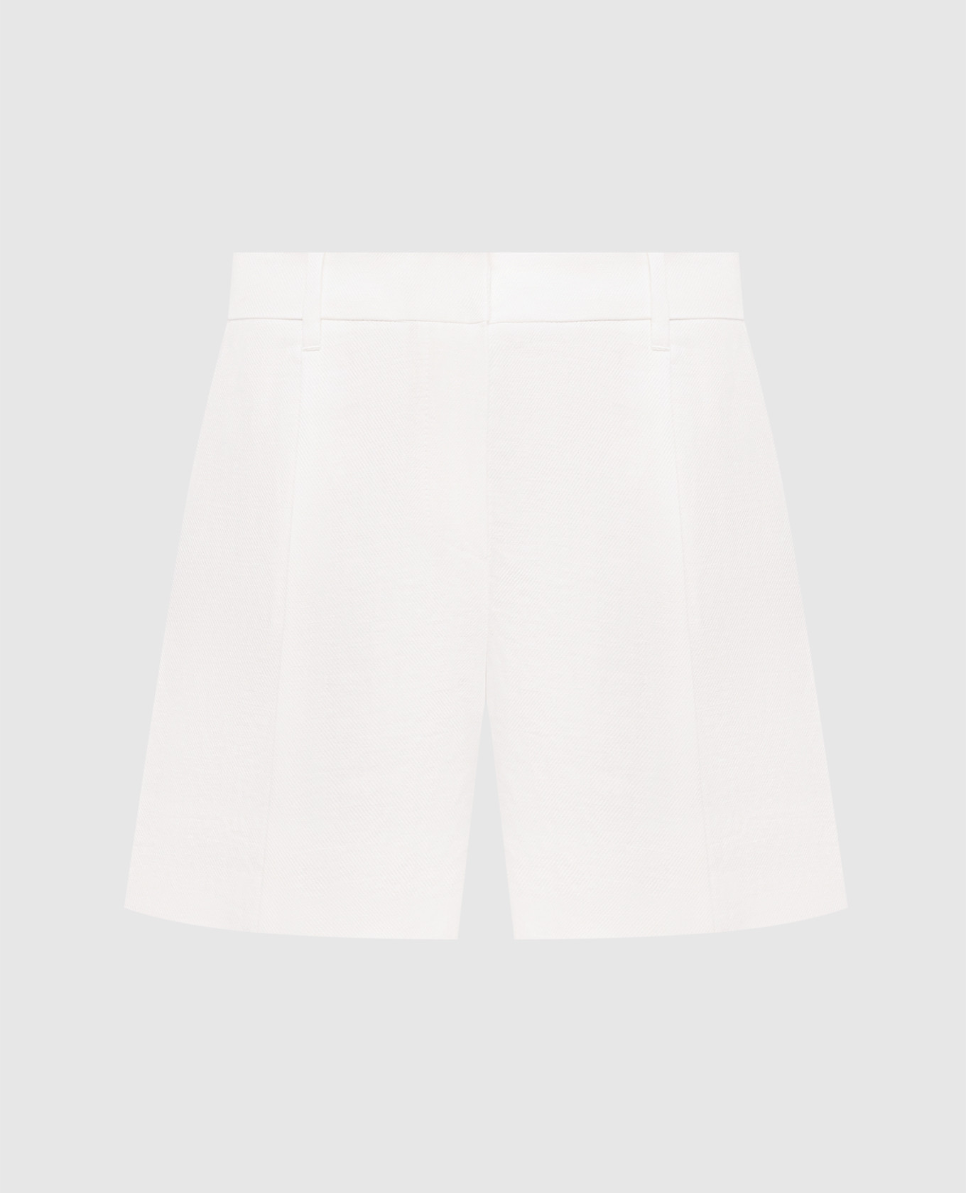 Белые шорты из льна с цепочкой