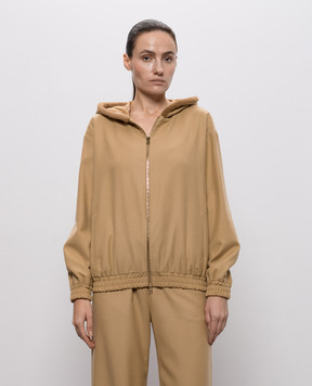 Herno Бежевая спортивная куртка из шерсти GT000005D33478