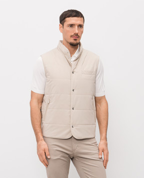 Enrico Mandelli Бежевий жилет з вишивкою логотипа 3T571A519V