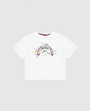 Sprayground Дитяча біла футболка Neon Floral SPY961WHT