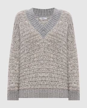 Peserico Сірий пуловер з вовною альпаки S99405F039283G