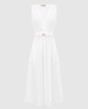 Twinset Біла сукня з металевим логотипом 261TT2161