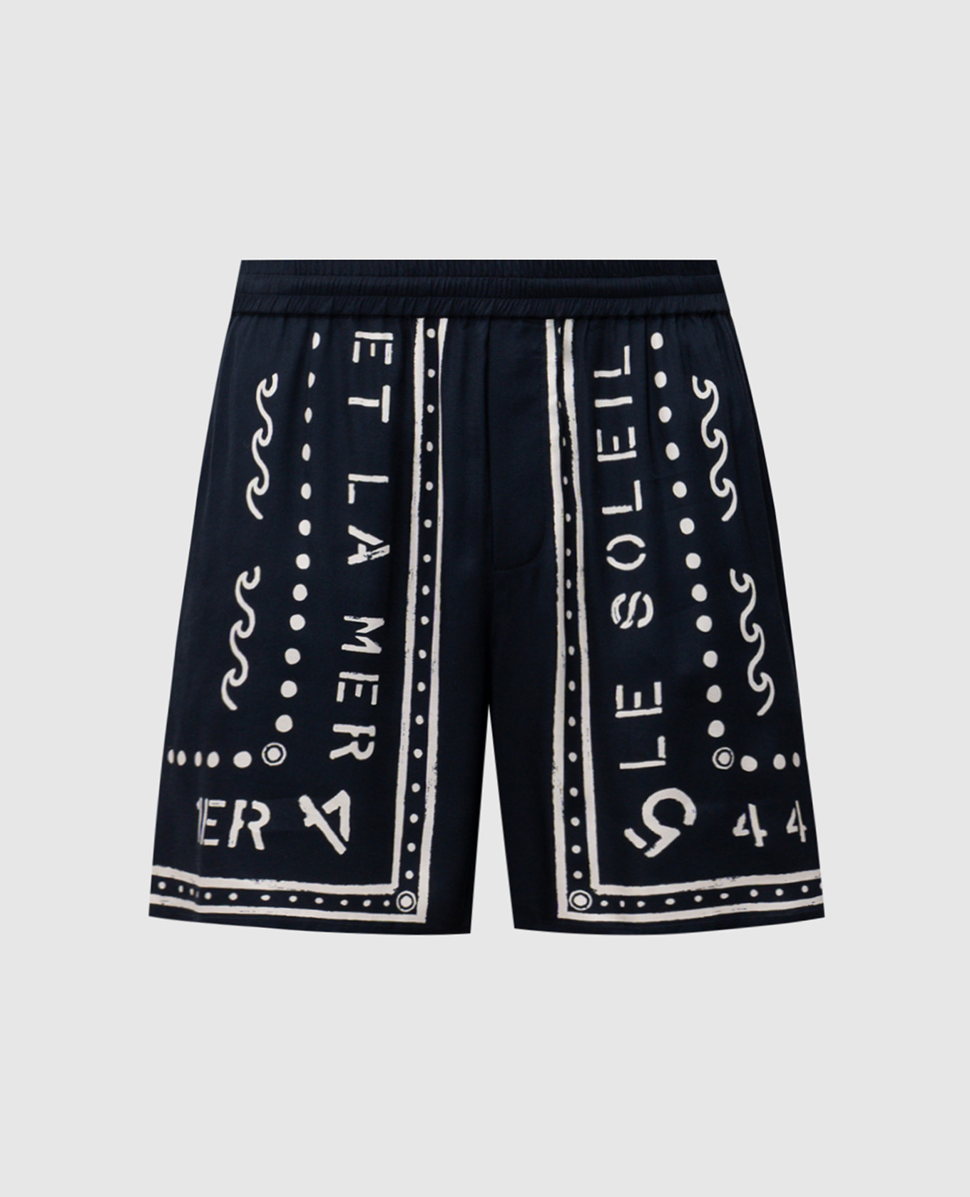 Синие шорты с принтом