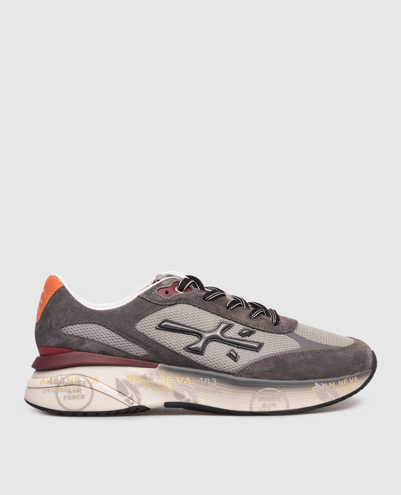Gray combination sneakers MOERUN Premiata