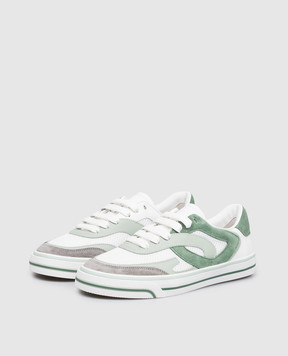 Dolce&Gabbana Зелені комбіновані кросівки CK2385A5210