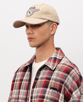 Juun.j Бежева кепка Metamorphosis з аплікацією JC618BP03A