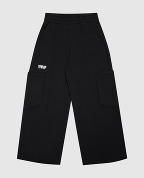 Off-White Детские черные спортивные штаны 44BCH00DF26F003