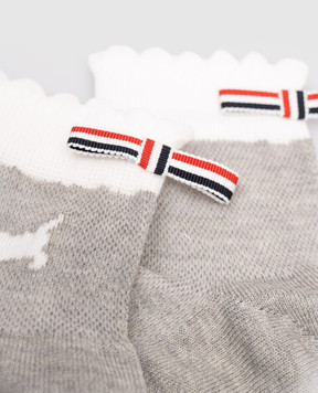Thom Browne Сірі шкарпетки HECTOR CREW FAS240AY3011