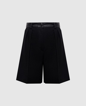 Max Mara Черные шорты ARGENTO из шерсти MXMARGENTO