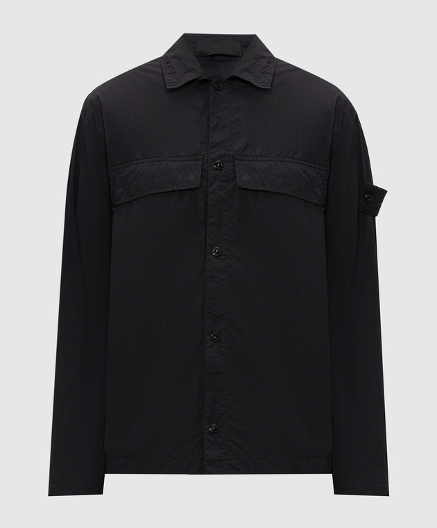 Stone Island Чорна сорочка з патчем логотипа L2S151200044S00F6