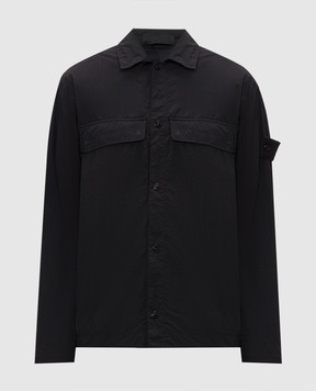 Stone Island Чорна сорочка з патчем логотипа L2S151200044S00F6