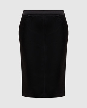 Saint Laurent Черная юбка-карандаш Cassandre 863981Y1K44