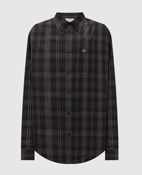 Vetements Черная рубашка в клетку MH27SH059BCm