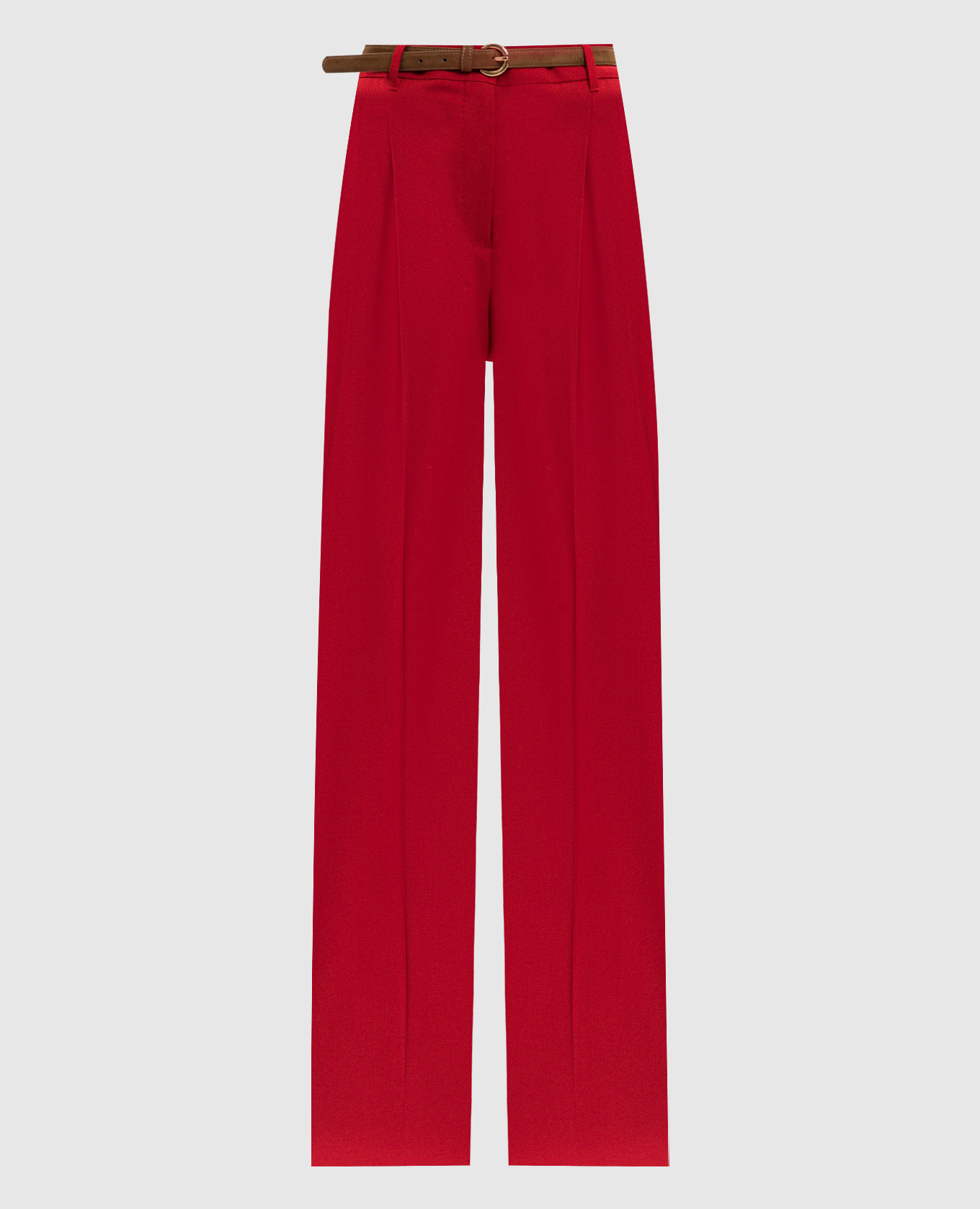 Красные брюки MSTBACIO из шерсти