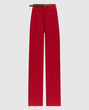 Max Mara Червоні штани MSTBACIO з вовни MSTBACIO