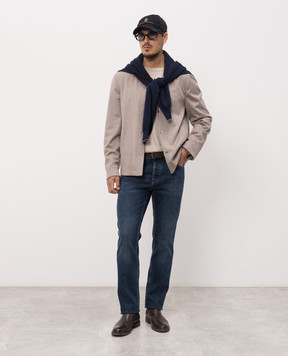 Brunello Cucinelli Синие джинсы с патчем и эмблемой M283PB3210