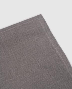 TESSITURA TOSCANA TELERIE Серая сервировочная салфетка TIZIANO из льна NT120001090037