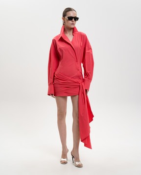 The Attico Рожева сукня-сорочка з вишивкою логотипа 260WCA00464CCC052AA