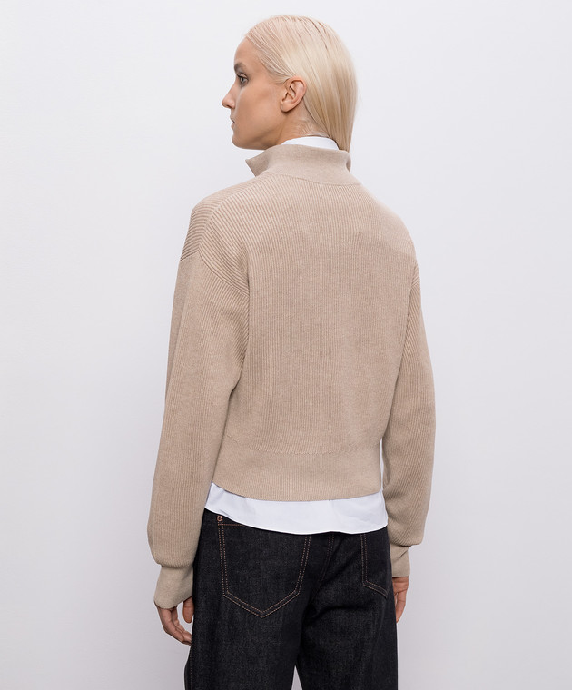Brunello Cucinelli Бежевий кардиган з бавовни M19194706P зображення 4