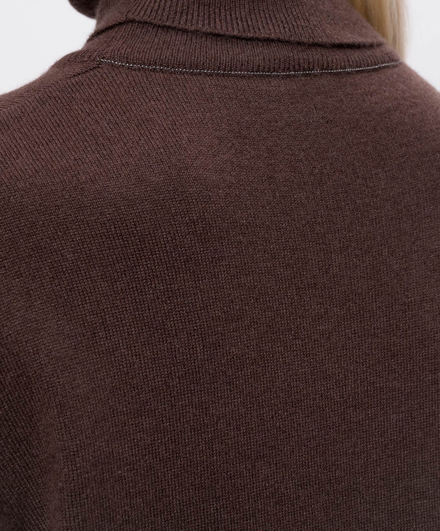 Brunello Cucinelli Коричневий гольф з кашеміру M12150103P зображення 5
