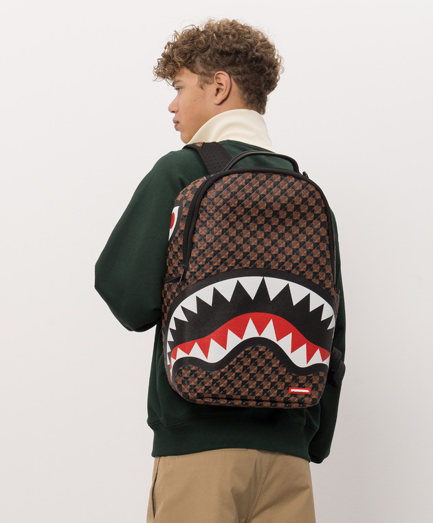 Sprayground Детский коричневый рюкзак CROWN JEWEL SHARKS IN PARIS 910B8744NSZ изображение 2