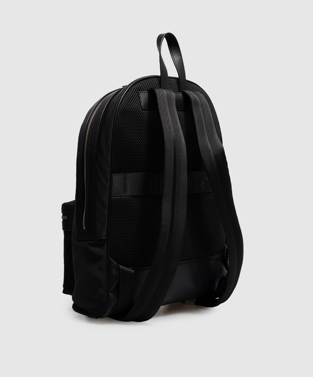 Off-White Черный рюкзак с логотипом OWMNB17F26FB01 изображение 3