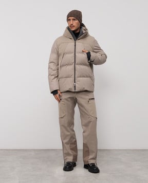 Sease Бежева гірськолижна пухова куртка Nordend з вовни OJ053TN637