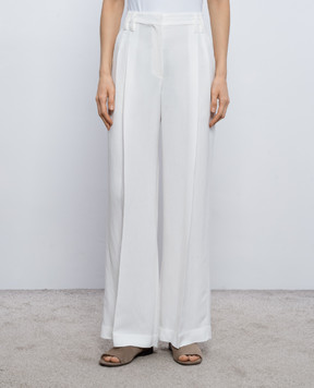 Brunello Cucinelli Білі штани з льоном MH126P9155