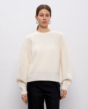 Loulou de Saison Білий светр NAURU з кашеміру NAURULDS