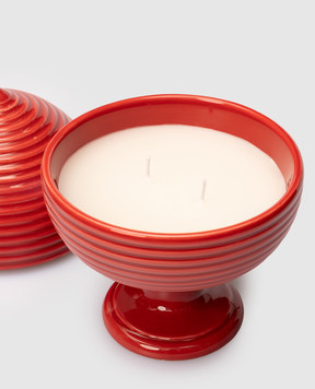 Lamart Ароматизована свічка Rosso Rubino в керамічному свічнику з кришкою 37862