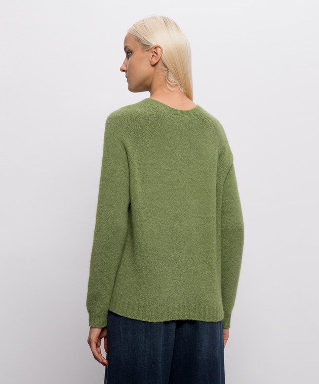 Max Mara Weekend Зеленый свитер GHIACCI с шерстью альпаки WKDGHIACCI изображение 4