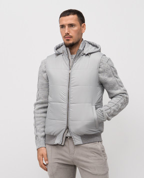 Doriani Cashmere Сірий стьобаний жилет A427CAP323462