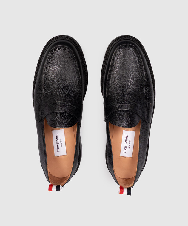 Thom Browne Черные кожаные лоферы MFD054A00198 изображение 4