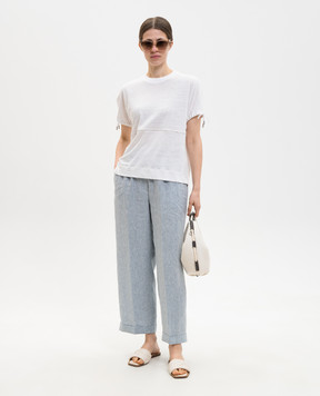 Peserico Белая футболка с леном S06431J02707B