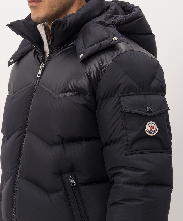 Moncler Синій пуховик Ravelis L20911A00218597YW зображення 5