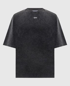 Off-White Сіра футболка з логотипом 44MAA120F5J014
